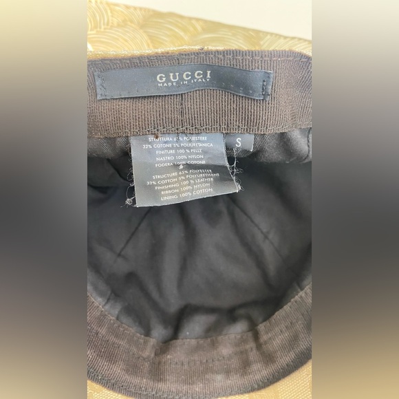 Gucci Baseball Cap Hat Tan Canvas Logo Hat main image 6